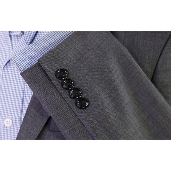 J Crew Mens Ludlow Solid Gray 2-Btn Wool Blazer Jacket 38R - Picture 6 of 9